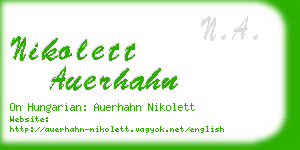 nikolett auerhahn business card